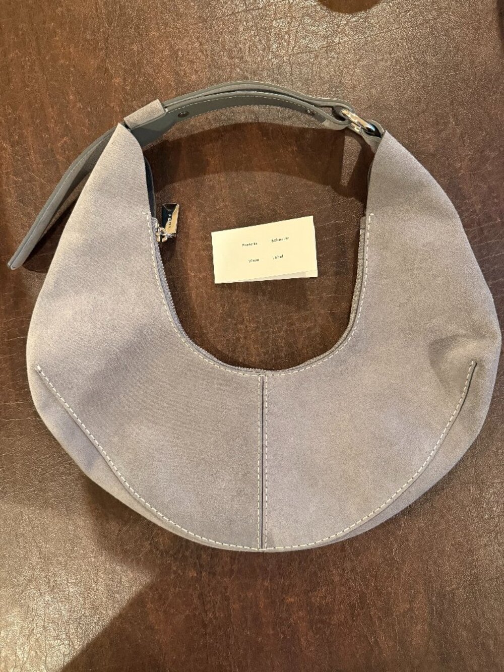 DESIGNER - Proenza Schouler White Label Christie handbag - grey suede NEW
